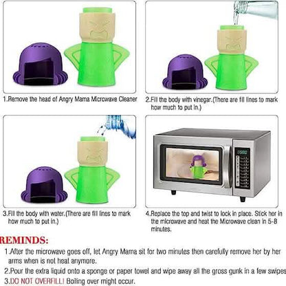 2-Piece: Angry Mama Microwave Steam Cleaner - A-1 Thread Vault