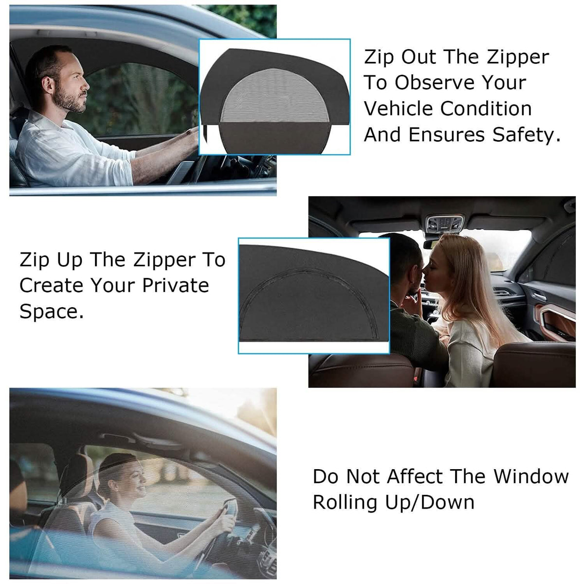 2-Piece: Car Side Window Screen Mesh Cover - A-1 Thread Vault