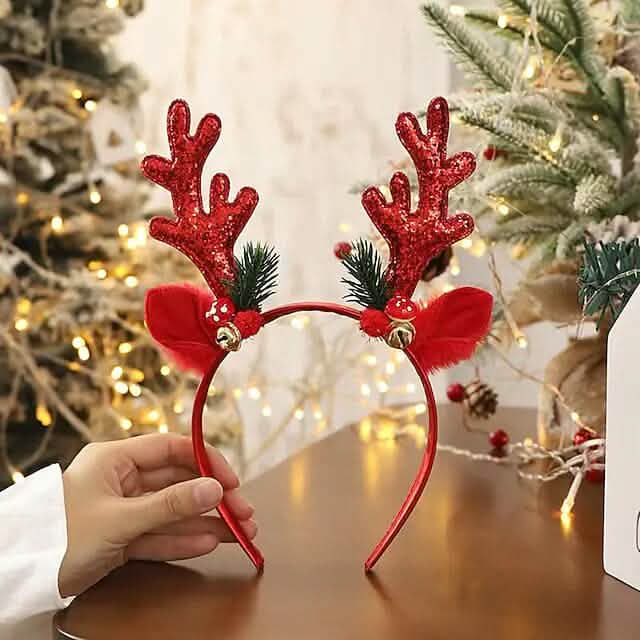 2-Piece: Christmas Deer Horn Bell Head Buckle - A-1 Thread Vault