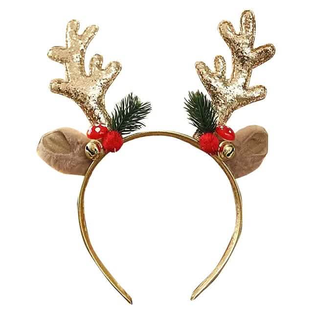 2-Piece: Christmas Deer Horn Bell Head Buckle - A-1 Thread Vault