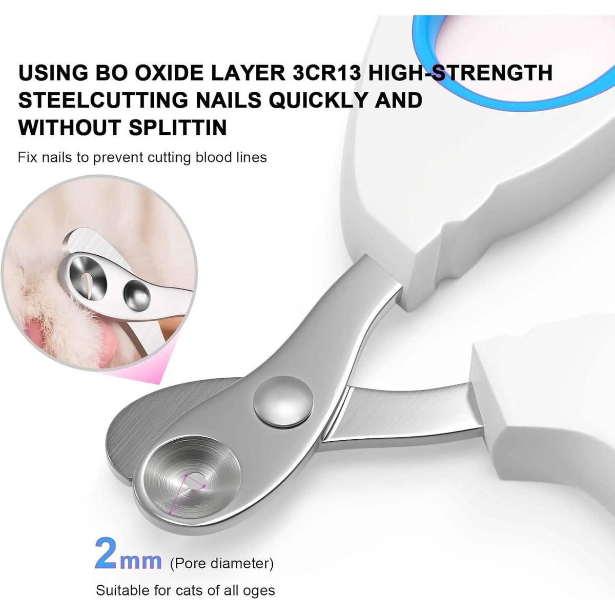 2-Piece: Easy-Grip Stainless Steel Cat Nail Clippers - A-1 Thread Vault