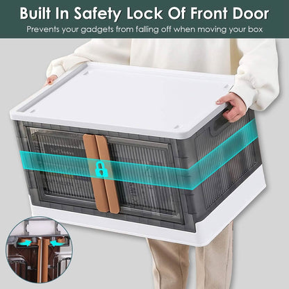 2-Piece: Foldable Stackable Storage Bins with Lid - A-1 Thread Vault