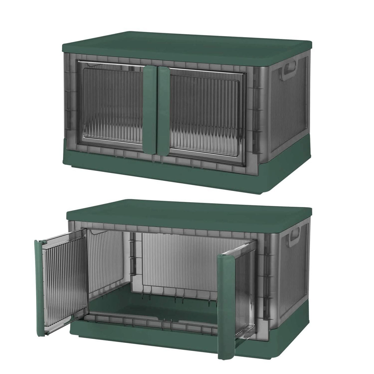 2-Piece: Foldable Stackable Storage Bins with Lid - A-1 Thread Vault