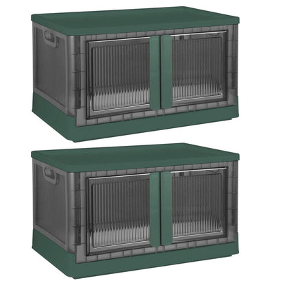 2-Piece: Foldable Stackable Storage Bins with Lid - A-1 Thread Vault