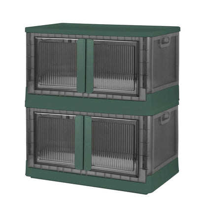2-Piece: Foldable Stackable Storage Bins with Lid - A-1 Thread Vault