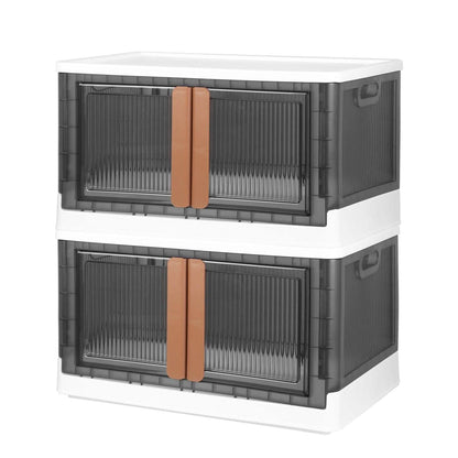 2-Piece: Foldable Stackable Storage Bins with Lid - A-1 Thread Vault