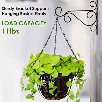 2-Piece: Iron Plant Hanging Bracket Plant Hanger Wall Hooks - A-1 Thread Vault