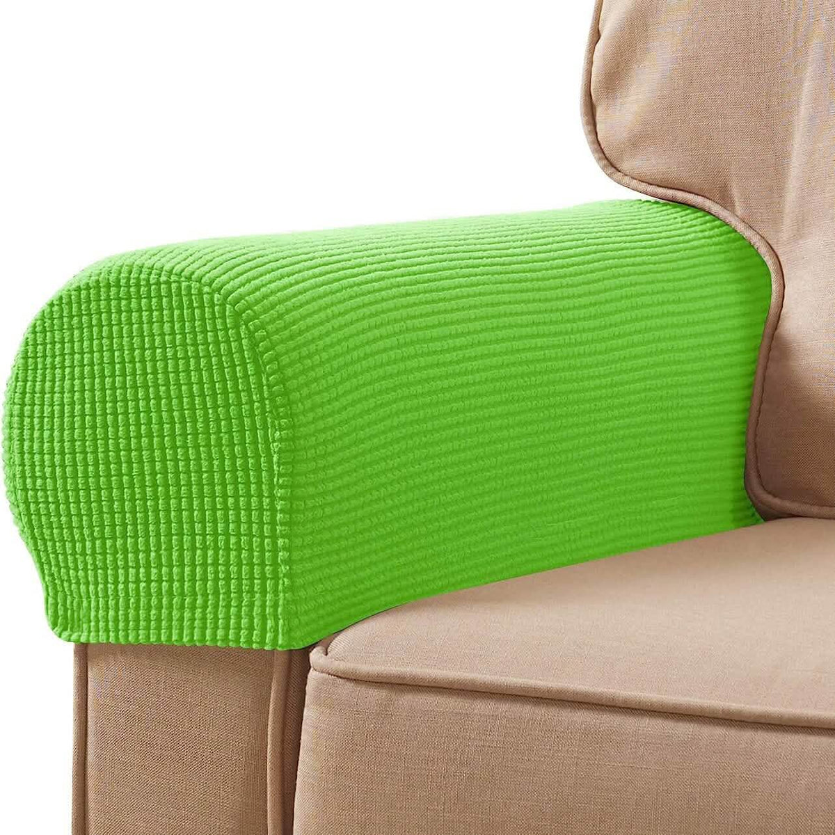 2-Piece: Jacquard Sofa Armrest Slipcover - A-1 Thread Vault