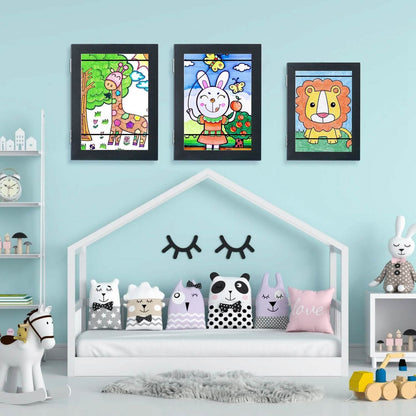 2-Piece: Kids Art Frame Front Opening Wooden Picture Frame - A-1 Thread Vault