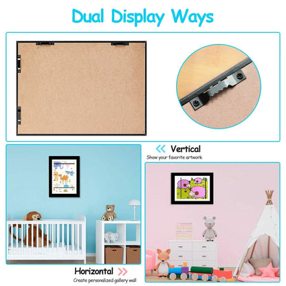 2-Piece: Kids Art Frame Front Opening Wooden Picture Frame - A-1 Thread Vault