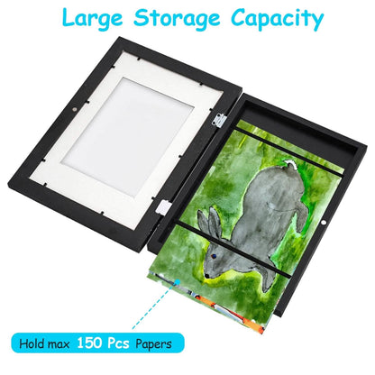 2-Piece: Kids Art Frame Front Opening Wooden Picture Frame - A-1 Thread Vault