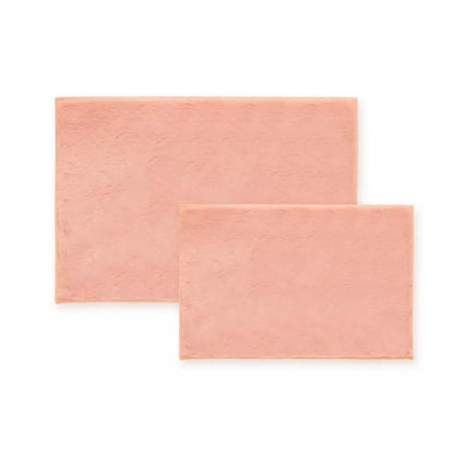 2-Piece Set: Bibb Home 2 Piece Faux Fur Plush Bath Mat Set - A-1 Thread Vault