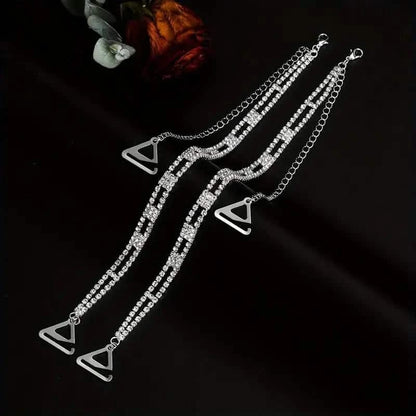 2-Piece Set: Elegant & Sexy Rhinestone Bra Straps - A-1 Thread Vault