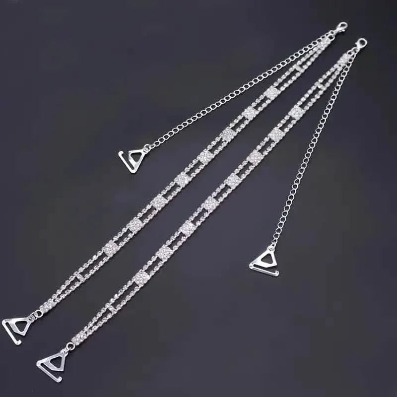 2-Piece Set: Elegant & Sexy Rhinestone Bra Straps - A-1 Thread Vault