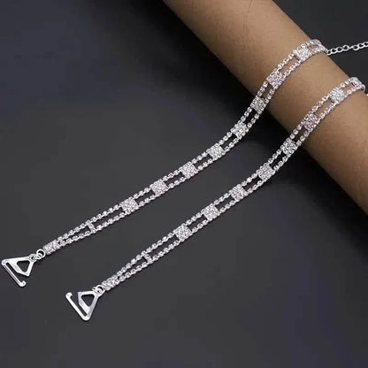 2-Piece Set: Elegant & Sexy Rhinestone Bra Straps - A-1 Thread Vault