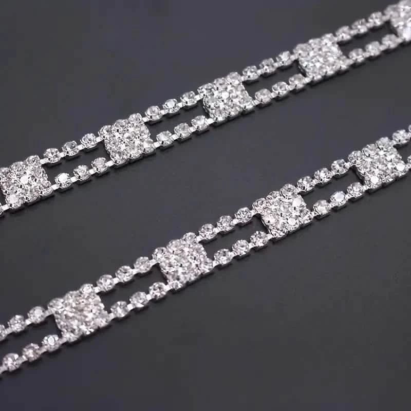 2-Piece Set: Elegant & Sexy Rhinestone Bra Straps - A-1 Thread Vault