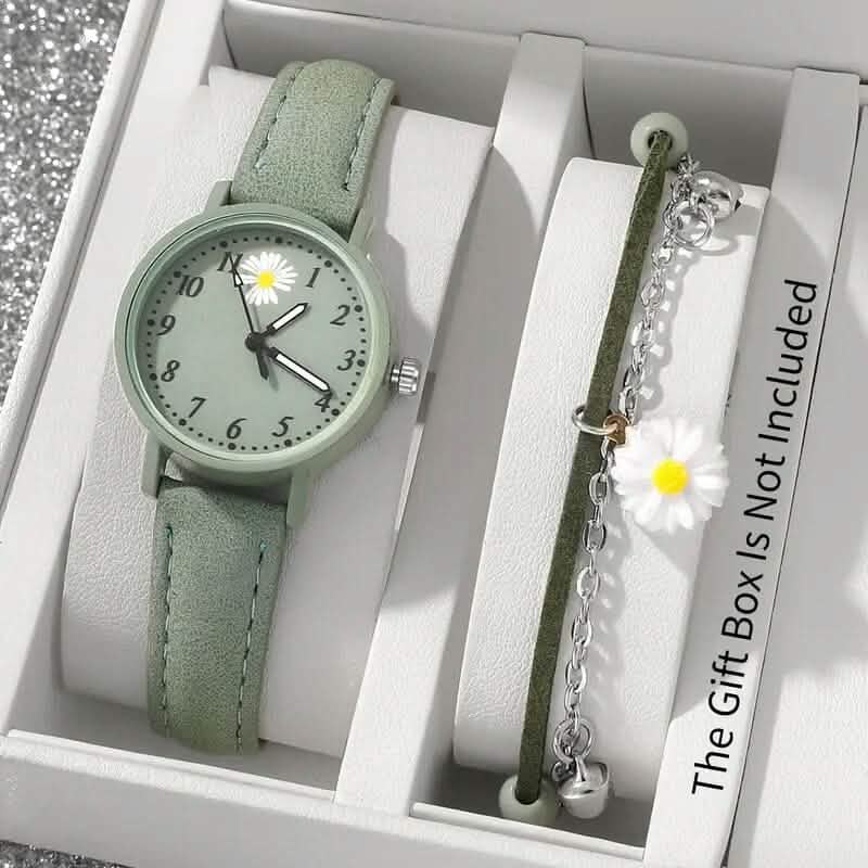 2-Piece Set: Elegant Style Women's Quartz Watch and Bracelet - A-1 Thread Vault