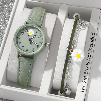 2-Piece Set: Elegant Style Women's Quartz Watch and Bracelet - A-1 Thread Vault