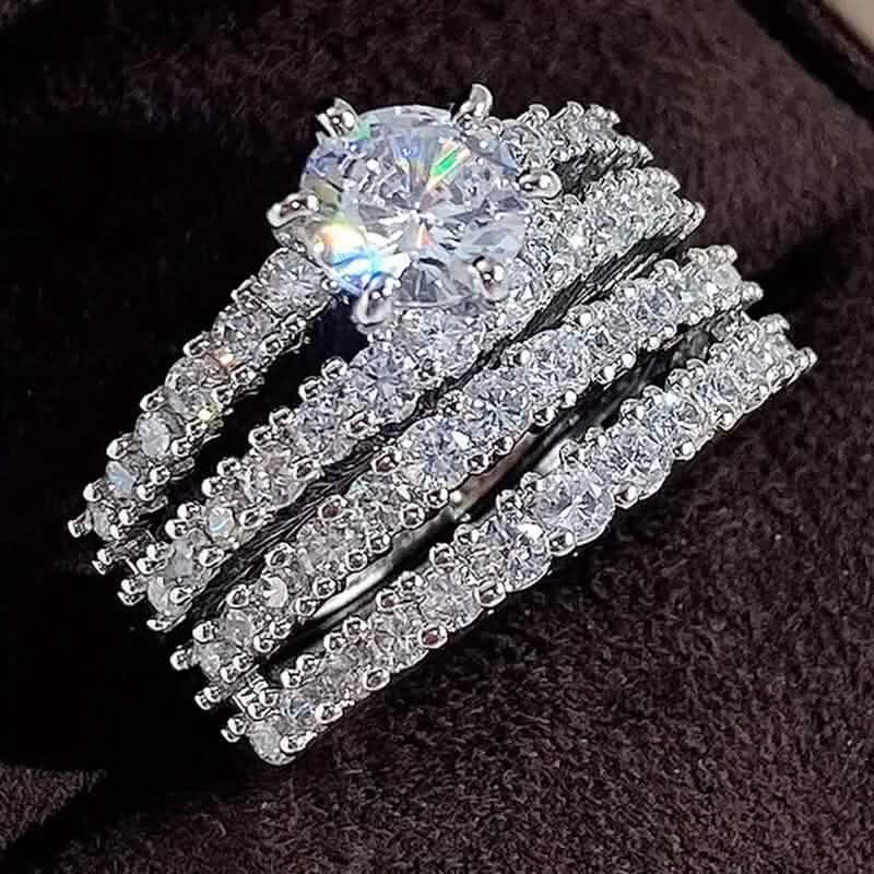 2-Piece Set: Gold Inlays with Zirconia Rings - A-1 Thread Vault
