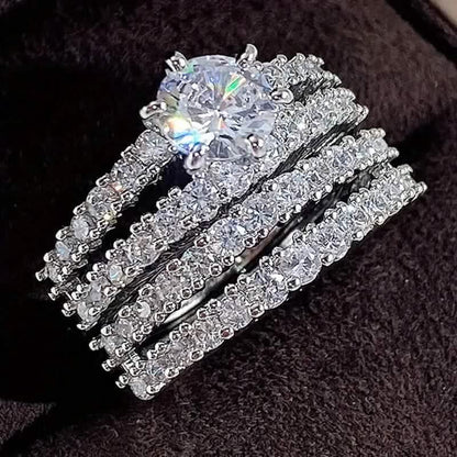 2-Piece Set: Gold Inlays with Zirconia Rings - A-1 Thread Vault