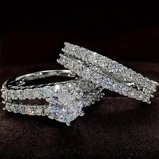 2-Piece Set: Gold Inlays with Zirconia Rings - A-1 Thread Vault
