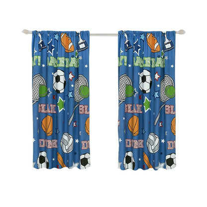 2-Piece Set: Kidz Mix Game Day Window Panel Pair - A-1 Thread Vault