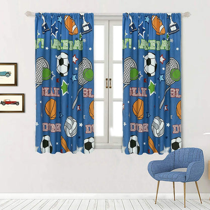 2-Piece Set: Kidz Mix Game Day Window Panel Pair - A-1 Thread Vault