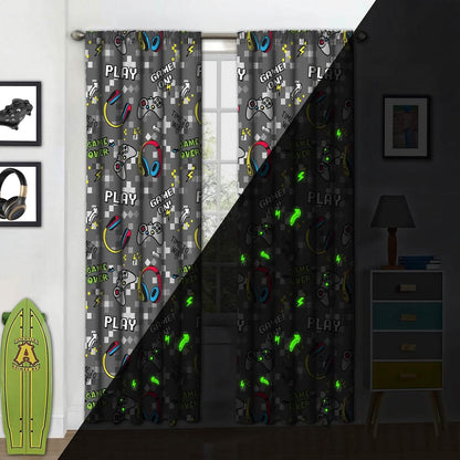 2-Piece Set: Kidz Mix Game on Glow-in-the-Dark Window Panel Pair - A-1 Thread Vault