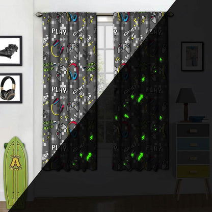 2-Piece Set: Kidz Mix Game on Glow-in-the-Dark Window Panel Pair - A-1 Thread Vault