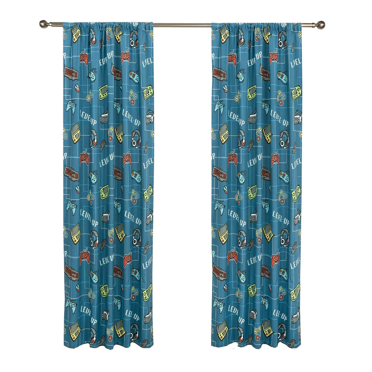 2-Piece Set: Kidz Mix Level Up Glow-in-the-Dark Window Panel Pair - A-1 Thread Vault