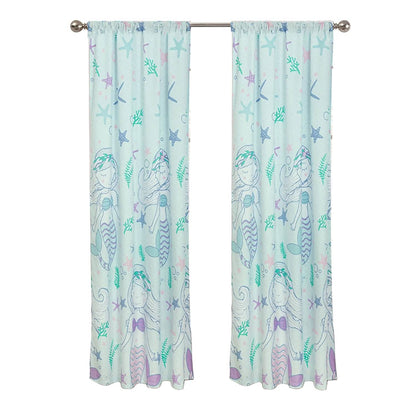 2-Piece Set: Kidz Mix Mystical Mermaid Window Panel Pair - A-1 Thread Vault