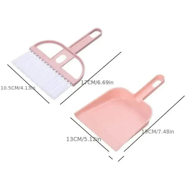 2-Piece Set: Mini Cleaning Dustpan And Brush Set - A-1 Thread Vault