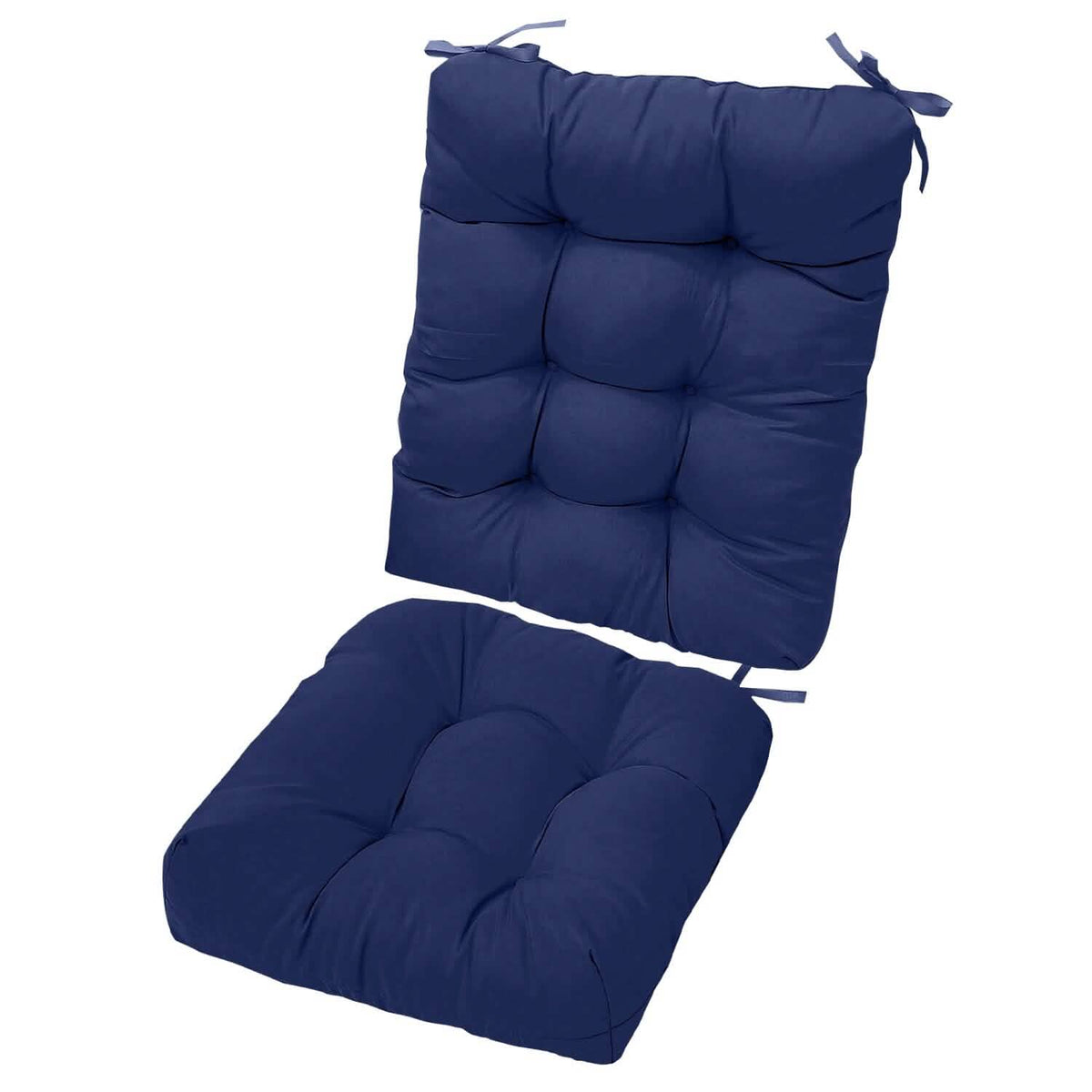 2-Piece Set: Rocking Chair Cushion with Non-Slip Ties Polyester Fiber Filling - A-1 Thread Vault
