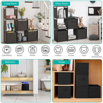2-Piece Set: Storage Bin Non-Woven Fabric Cube Organizer - A-1 Thread Vault