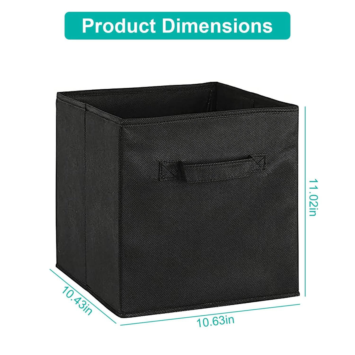 2-Piece Set: Storage Bin Non-Woven Fabric Cube Organizer - A-1 Thread Vault