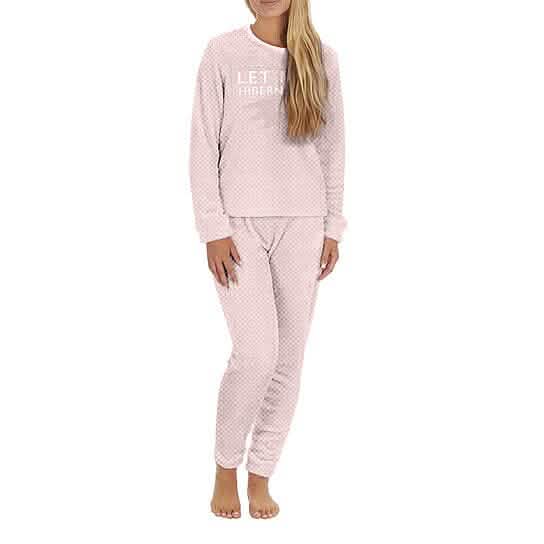 2-Piece Set: Women's Plush Popcorn Knit Top and Jogger Pants Pajama Set (Plus Size) - A-1 Thread Vault