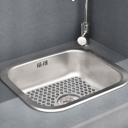 2-Piece: Silicon Grid Sink Mat with Central Drain Hole - A-1 Thread Vault