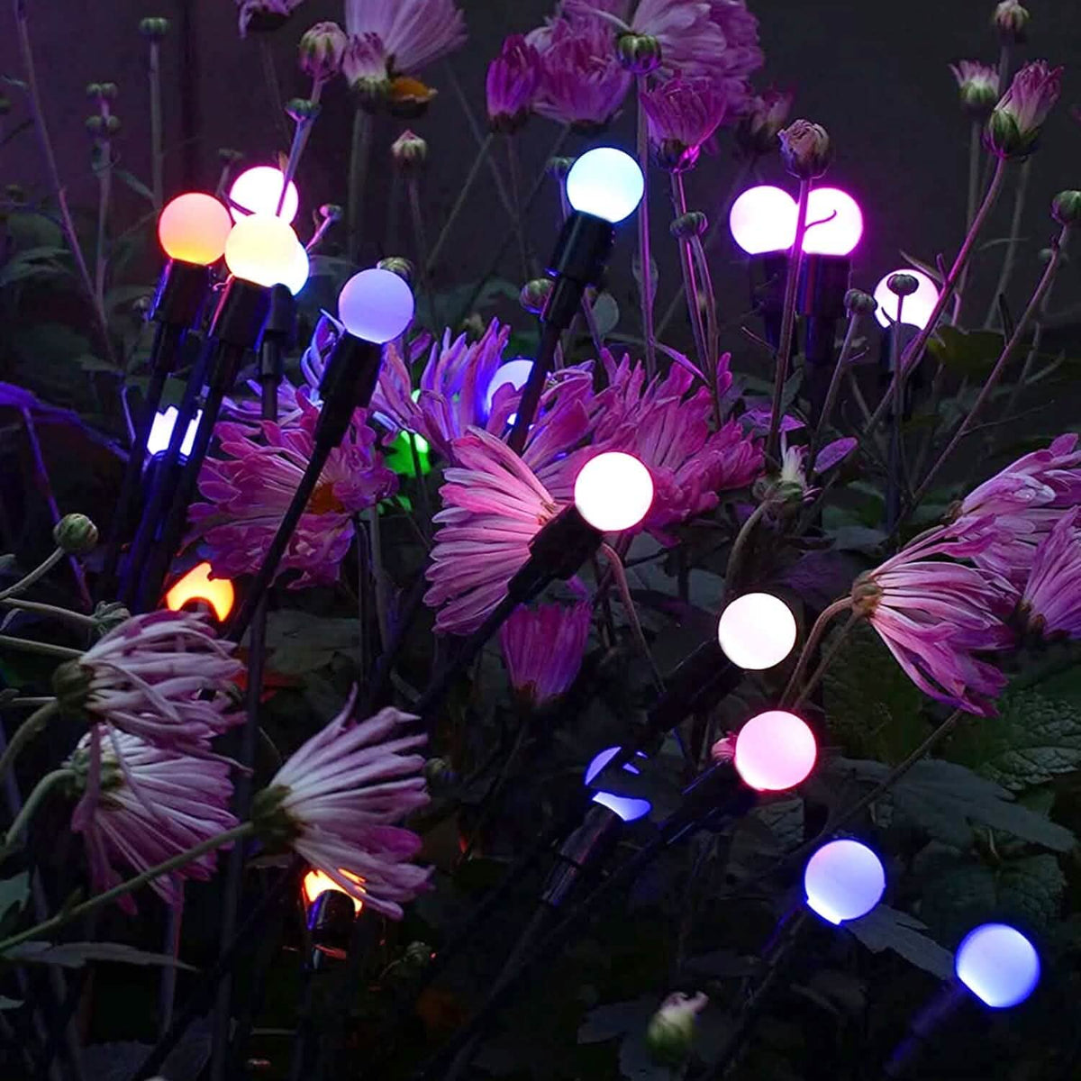 2-Piece: Solar Firefly Lights Swaying Decorative Pathway Lamp - A-1 Thread Vault