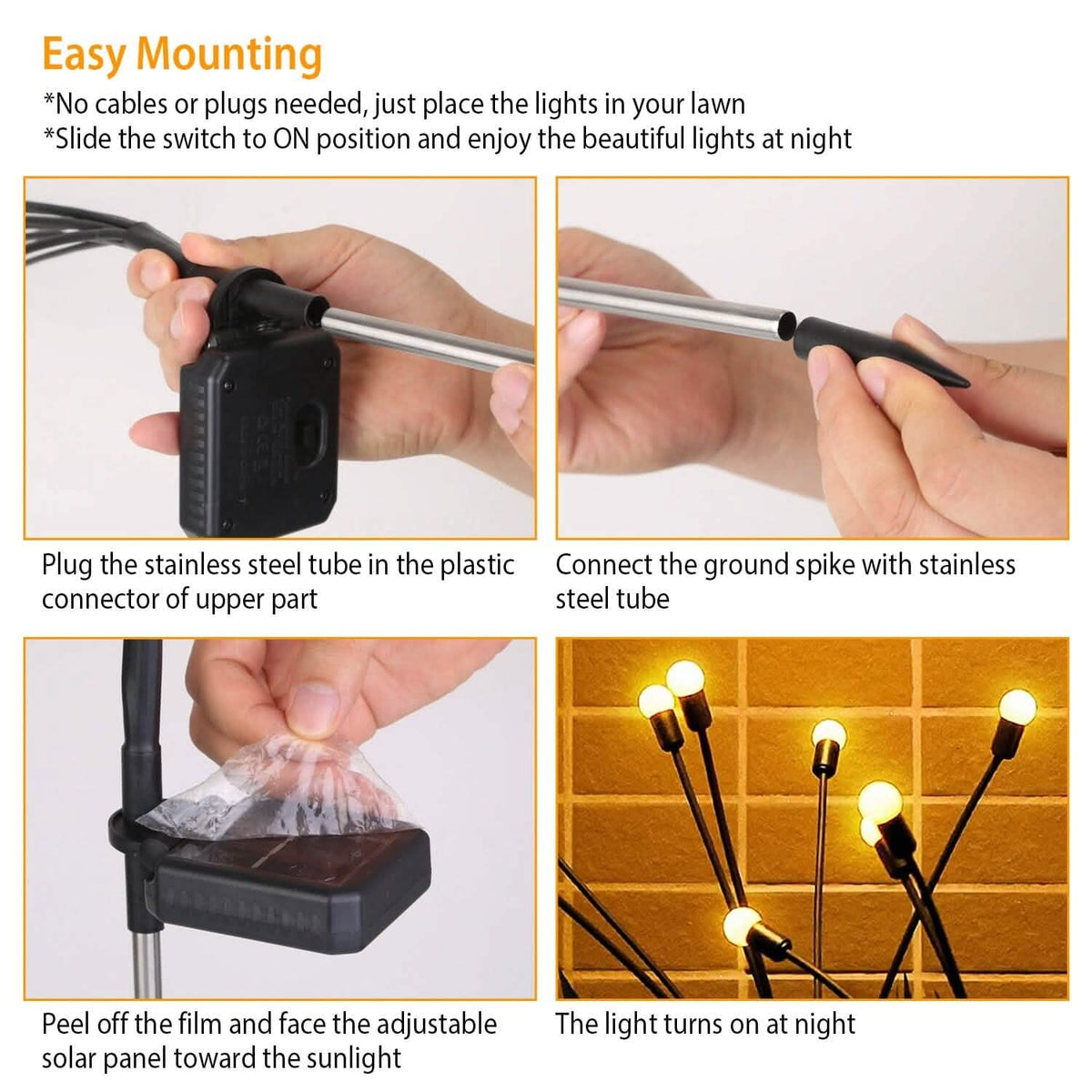 2-Piece: Solar Firefly Lights Swaying Decorative Pathway Lamp - A-1 Thread Vault