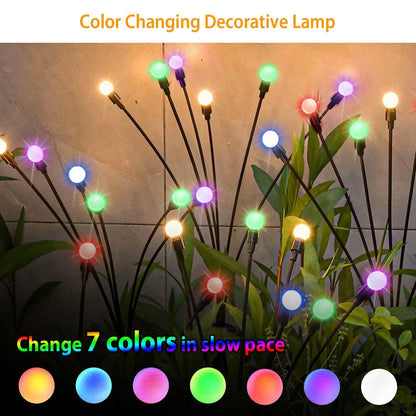 2-Piece: Solar Firefly Lights Swaying Decorative Pathway Lamp - A-1 Thread Vault