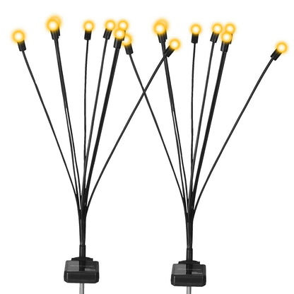 2-Piece: Solar Firefly Lights Swaying Decorative Pathway Lamp - A-1 Thread Vault