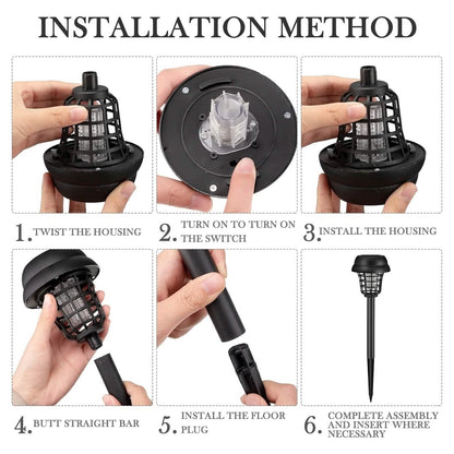 2-Piece: Solar Waterproof Outdoor Bug and Mosquito Zapper - A-1 Thread Vault