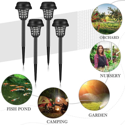 2-Piece: Solar Waterproof Outdoor Bug and Mosquito Zapper - A-1 Thread Vault