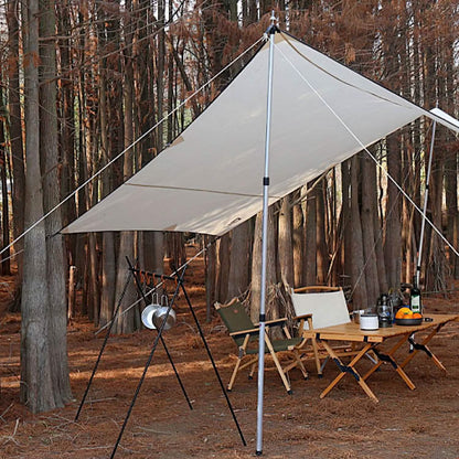 2-Piece: Telescoping Tarp Poles Portable Aluminum Awning Poles - A-1 Thread Vault