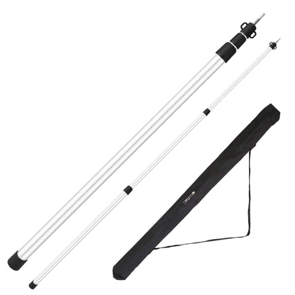 2-Piece: Telescoping Tarp Poles Portable Aluminum Awning Poles - A-1 Thread Vault