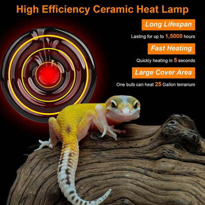 2-Pieces: 150W Infrared Reptile Heat Lamp No Light Emitting - A-1 Thread Vault