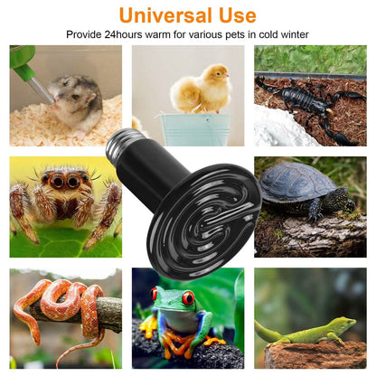 2-Pieces: 150W Infrared Reptile Heat Lamp No Light Emitting - A-1 Thread Vault