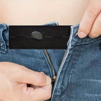 2-Pack: Black Interlocking Tape Waistband Extender Buttons for Jeans and Pants - A-1 Thread Vault