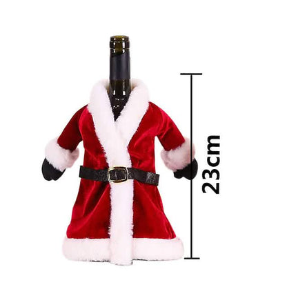 2-Pieces: Christmas Wine Bottle Cover Merry Christmas Decor - A-1 Thread Vault