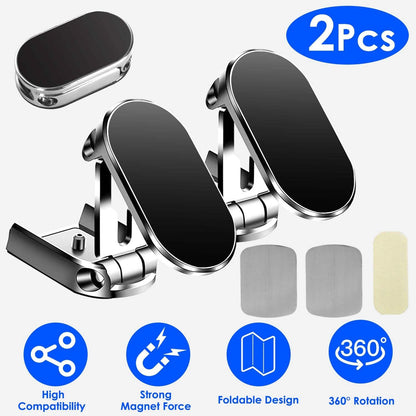 2-Pieces: Foldable Magnetic Car Phone Holder - A-1 Thread Vault